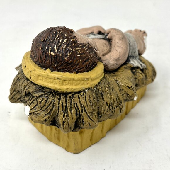 Vintage 1978 Carol Rardon BABY JESUS Nativity Christmas Painted Chalkware - Picture 5 of 9